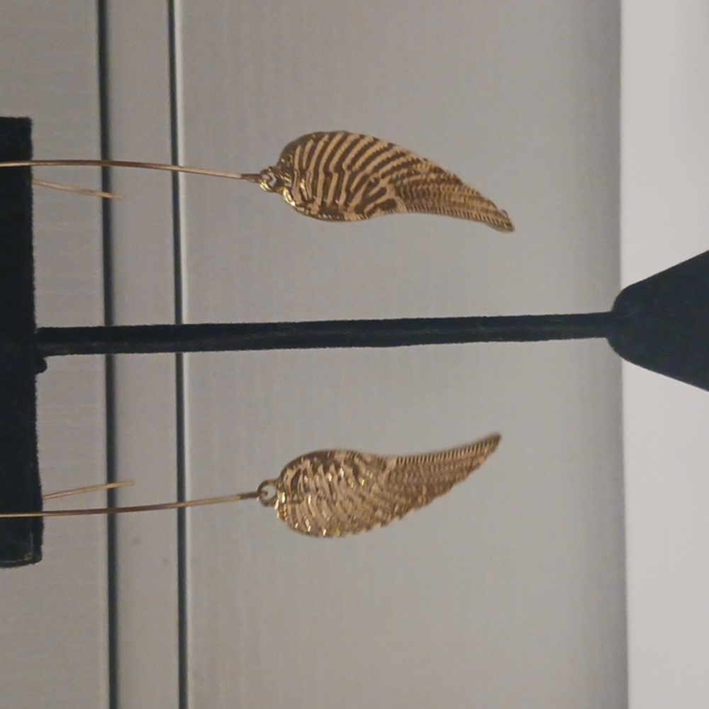 Gold Angel Wing Earrings